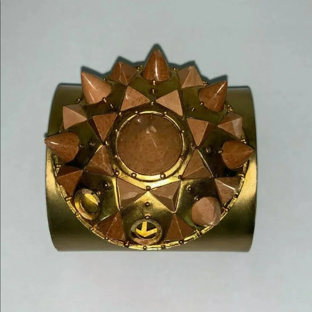 EDDIE BORGO xl brass spike editorial cuff bracelet